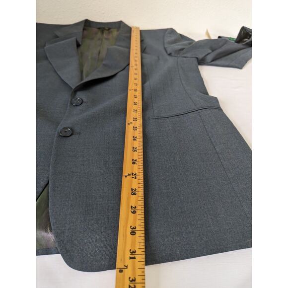 Vintage LeBaron Wool Blazer‎ Men's Size 42R Union Made USA Gray Model Howell New - Picture 14 of 16